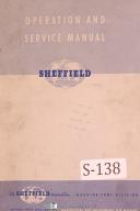 Sheffield-Sheffield No. 109 Annular Form Grinder Operators Instruction & Parts Manual 1951-No. 109-01